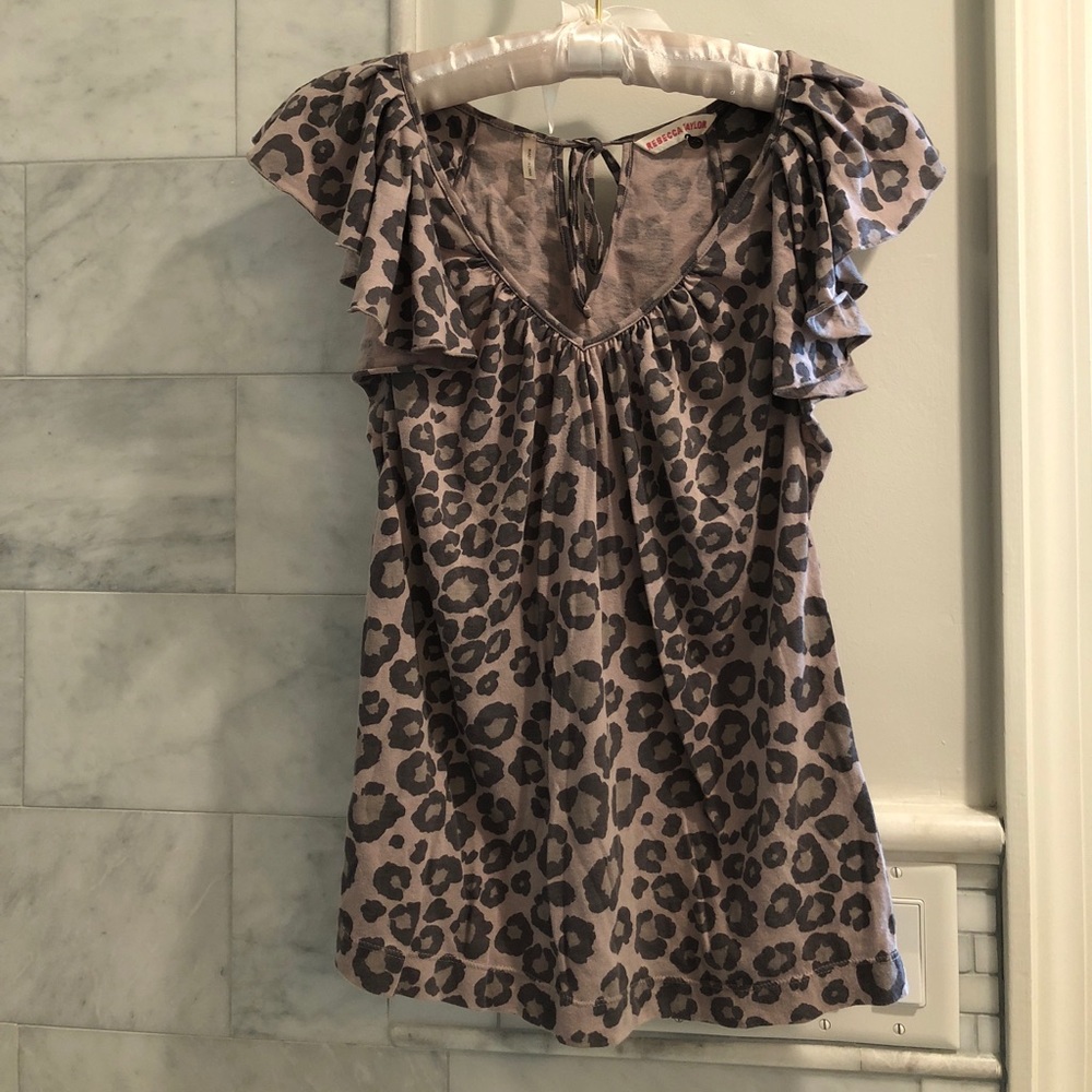 Cheetah print cotton top